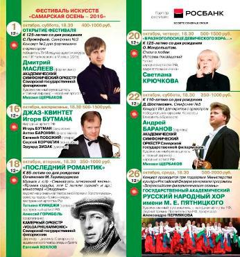 Росбанк поддержал фестиваль «Самарская осень – 2016» Росбанк поддержал фестиваль «Самарская осень – 2016»