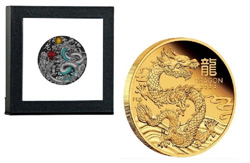 Монеты к Году Дракона 2024. Обзор новинок