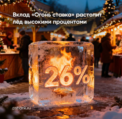 Новогодние условия по вкладу от ПСБ