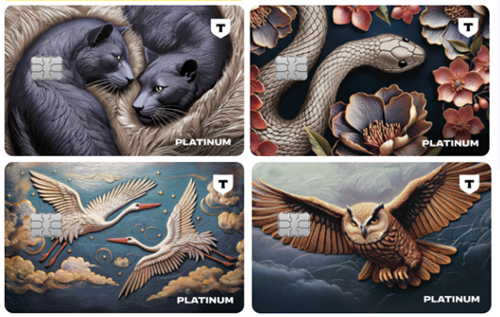 Т-Банк выпустил светящиеся кредитки с дикими животными